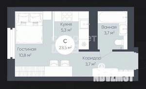 1-к квартира, вторичка, 24м2, 7/23 этаж