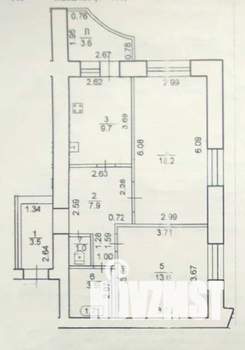 2-к квартира, вторичка, 57м2, 9/13 этаж