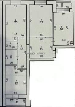 3-к квартира, вторичка, 82м2, 4/8 этаж