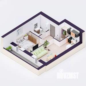 2-к квартира, вторичка, 43м2, 14/20 этаж