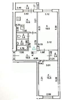 2-к квартира, вторичка, 62м2, 2/18 этаж