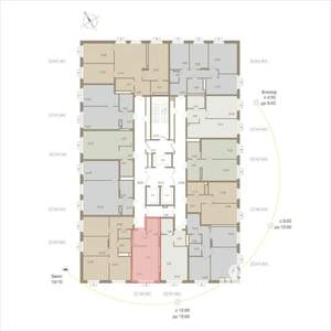 1-к квартира, вторичка, 28м2, 5/20 этаж