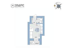 Студия квартира, вторичка, 24м2, 17/20 этаж