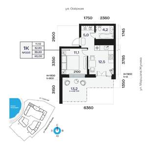 1-к квартира, вторичка, 37м2, 5/32 этаж