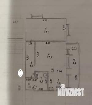 2-к квартира, вторичка, 53м2, 3/9 этаж