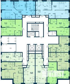 3-к квартира, вторичка, 68м2, 1/24 этаж