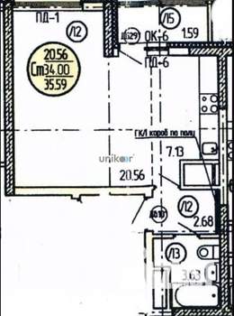 1-к квартира, вторичка, 31м2, 23/25 этаж