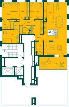 3-к квартира, вторичка, 138м2, 18/18 этаж