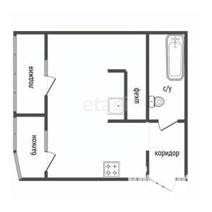 1-к квартира, вторичка, 45м2, 12/16 этаж