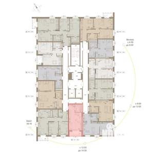 1-к квартира, вторичка, 28м2, 18/25 этаж