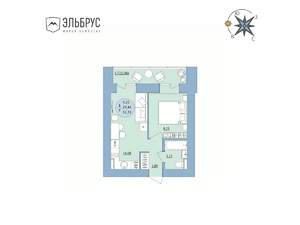 1-к квартира, вторичка, 32м2, 16/20 этаж