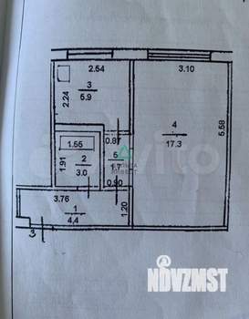 1-к квартира, вторичка, 32м2, 1/5 этаж