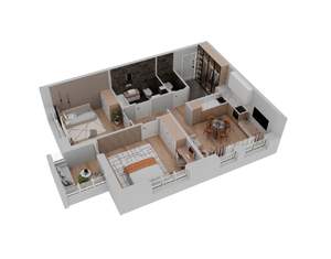 2-к квартира, вторичка, 66м2, 18/25 этаж