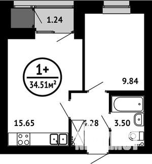 1-к квартира, вторичка, 34м2, 4/8 этаж