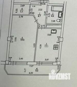 2-к квартира, вторичка, 47м2, 20/22 этаж