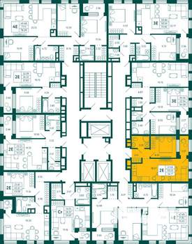 1-к квартира, строящийся дом, 34м2, 18/29 этаж