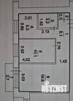 2-к квартира, вторичка, 45м2, 6/9 этаж