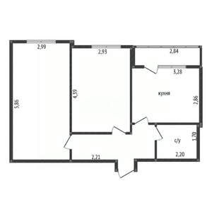 2-к квартира, вторичка, 49м2, 8/14 этаж