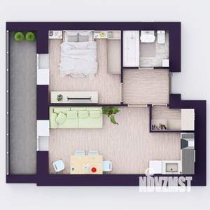 2-к квартира, вторичка, 43м2, 16/20 этаж