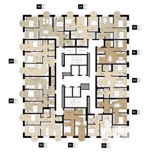 2-к квартира, вторичка, 53м2, 22/25 этаж