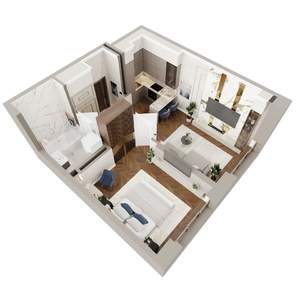 1-к квартира, вторичка, 43м2, 4/5 этаж