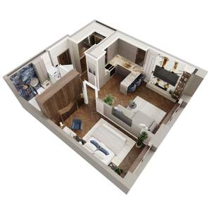 1-к квартира, вторичка, 51м2, 15/18 этаж