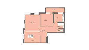 3-к квартира, вторичка, 78м2, 10/12 этаж
