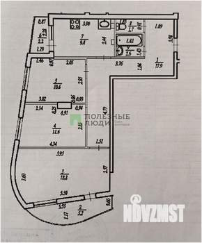3-к квартира, вторичка, 86м2, 8/12 этаж