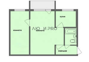 2-к квартира, вторичка, 46м2, 2/5 этаж