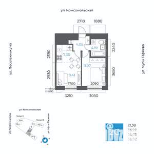 2-к квартира, вторичка, 37м2, 3/20 этаж