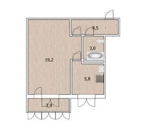 1-к квартира, вторичка, 35м2, 3/5 этаж