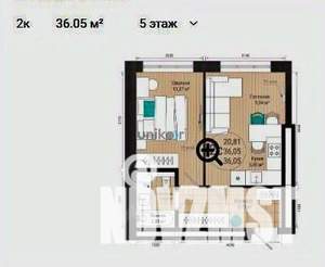 2-к квартира, вторичка, 36м2, 5/27 этаж
