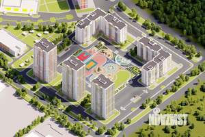 2-к квартира, строящийся дом, 54м2, 21/25 этаж
