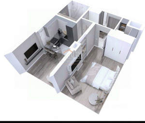 1-к квартира, вторичка, 38м2, 1/18 этаж