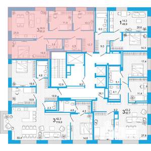 3-к квартира, вторичка, 86м2, 20/23 этаж