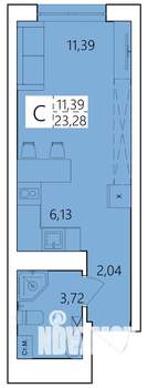 Студия квартира, строящийся дом, 23м2, 7/25 этаж