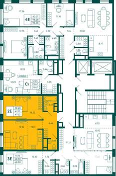 1-к квартира, строящийся дом, 47м2, 12/14 этаж