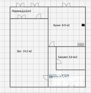 1-к квартира, вторичка, 32м2, 3/5 этаж