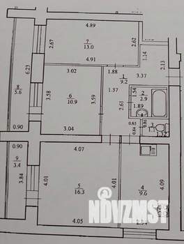 3-к квартира, вторичка, 68м2, 9/10 этаж