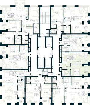 1-к квартира, строящийся дом, 40м2, 11/30 этаж