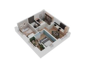 2-к квартира, вторичка, 52м2, 9/24 этаж