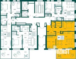 2-к квартира, вторичка, 70м2, 2/18 этаж