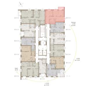 2-к квартира, вторичка, 57м2, 15/25 этаж