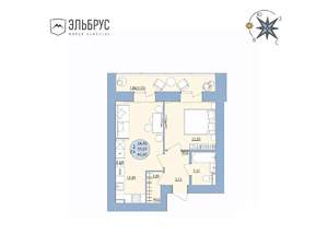 2-к квартира, вторичка, 43м2, 12/20 этаж