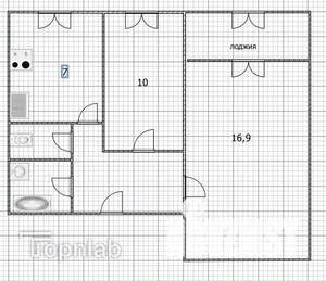 2-к квартира, вторичка, 45м2, 6/9 этаж