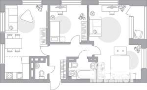 3-к квартира, строящийся дом, 80м2, 8/23 этаж