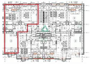 2-к квартира, вторичка, 56м2, 2/5 этаж