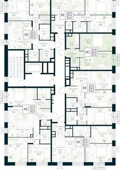 1-к квартира, строящийся дом, 41м2, 5/10 этаж