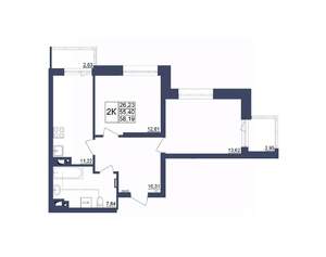 2-к квартира, вторичка, 58м2, 10/34 этаж