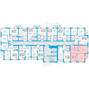 2-к квартира, вторичка, 55м2, 3/26 этаж